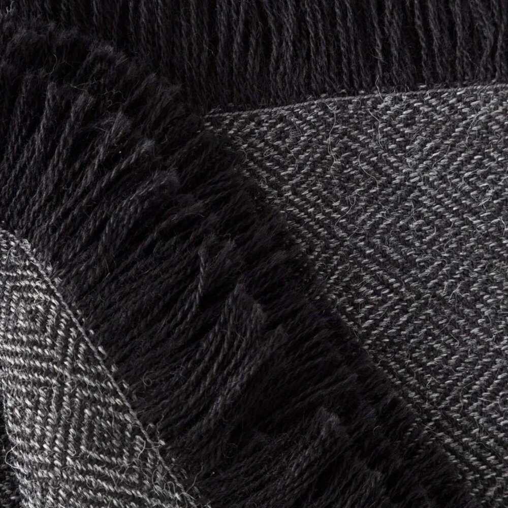 The Citizenry - La Calle - Handwoven Baby Alpaca Throw - Stone Blue - 70" x 50" - Picture 2 of 6